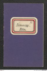 Seite 1, Tagebuch "Kamegg | Horn² (NHMW-PRAE-BBB-27)